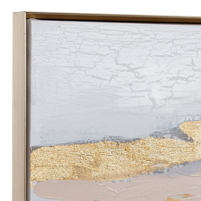 Canvas Geode Handmade Foiled and Brushstrokes Framed Wall Art with Gold Frame Gold - Olivia &#38; May, 6 of 23