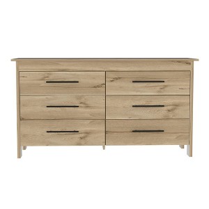 NicBex 6-Drawer Dresser with Black Metal Pulls Modern Rectangle Storage Chest, Spacious Drawers for Bedroom Organization - 1 of 4