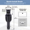 WOWOW 4 in. Centerset Double Handle High Arc Bathroom Faucet - 4 of 4