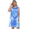 Coolmee Women's Summer Plus Size Midi Dresses Beach Casual Sleeveless Floral Print Tank Loose Sundress - 3 of 4