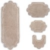 Allure Collection Cotton Tufted Bath Rug Set Set of 4 - Home Weavers - 2 of 4