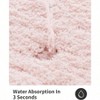 Pink Christmas Bathroom Rugs Super Absorbent Extra Thick Soft Washable Bath Mat with Rubber for Tub Sink - 4 of 4