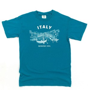 Simply Sage Market Women's Italy Canal Short Sleeve Garment Dyed Tee - 1 of 2