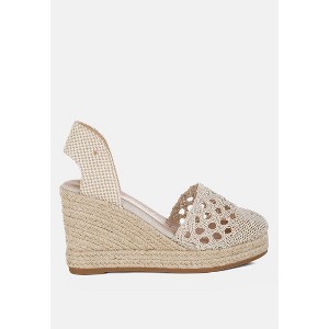 Sea Breeze Woven Lace-Up Espadrille Wedges - 1 of 4