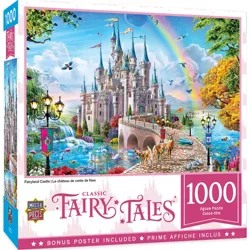 MasterPieces 1000 Piece Jigsaw Puzzle For Adults, Family, Or Kids - Fairyland Castle - 19.25"x26.75"