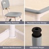 Kids Table and 4 Chairs Set with Graffiti Desktop and Non-Slip Legs, Height Adjustable Toddler Table and Chairs Set, Children Activity Table - 2 of 4
