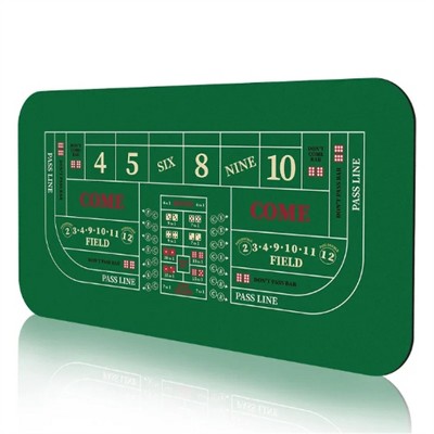 70" x 35" Portable Craps Tabletop Layout Mat with Carrying Bag, Non-Slip Craps Dice Game Layout Table Top Cover for Friends Parties Entertainment