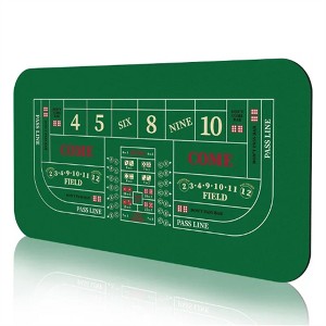 70" x 35" Portable Craps Tabletop Layout Mat with Carrying Bag, Non-Slip Craps Dice Game Layout Table Top Cover for Friends Parties Entertainment - 1 of 4