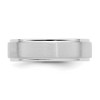 Black Bow Jewelry 6mm 14K White Gold Brushed Step Edge Comfort Fit Band - 3 of 4