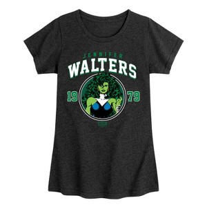 Girls' - Marvel - She-Hulk Walters Fitted Short Sleeve Graphic T-Shirt - 1 of 4