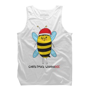 Men's Design By Humans Christmas WannaBEE By adrianserghie Tank Top - 1 of 3