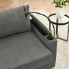 GDFStudio Rod Modern 3 Seater Corduroy  102" Sofa with Cup Holders,Mobile Phone Holder and Armrest Storage - 4 of 4