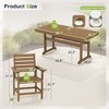 Arceso Outdoor Dining Set with Umbrella Hole, HDPS Patio Furniture - 2 of 4