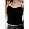 Women's Neveah Pleated Velvet Tank Top - CRESCENT - 3 of 3