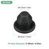 Unique Bargains Rubber Corrosion-Resistant Silicone Snap-in Locking Hole Plugs Black - 3 of 4