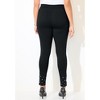 Catherines Women's Plus Size Black Label Grommet Ponte Pant - 3 of 4