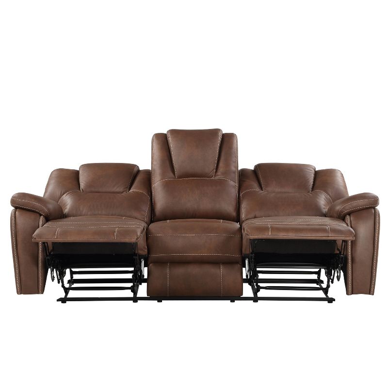 Katrine Reclining Sofa Loveseat and Chair Set Brown - Steve Silver Co., 4 of 15