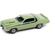 1973 Plymouth Road Runner 440 Mist Green w/Black Stripes & Green Interior to 14910 pcs 1/64 Diecast Model Car by Auto World - 2 of 3