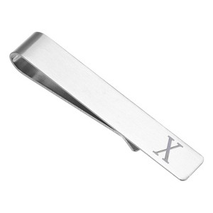 Unique Bargains Stainless Steel Necktie Pinch Letter with Black Gift Box Initial Tie Clip for Men - 1 of 4