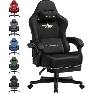 GTPLAYER Gaming Chair Fabric with Extra Wide Seat, Pocket Spring Cushion, Big and Tall Gaming Chairs for 300LBS - 1 of 4