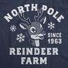 Womens Funny T Shirts North Pole Reindeer Farm Sarcastic Christmas Graphic Novelty Tee For Ladies - Crazy Dog Women's T Shirt - 2 of 4