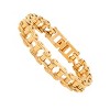 Steeltime Men's stainless steel bicycle chain bracelet. Color Options: Silver, Gold - 2 of 4