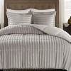 Sapphtopaz Comforter Set Bedding Quilt Set Pleated Faux Fur Solid Color Quilt Mini Set 3 Piece 1 Quilt, 2 Standard Pillow Shams - 4 of 4