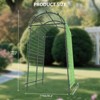 7.5Ft Black Metal Garden Arch Trellis - with Netting, Outdoor Pergola Arbor for Climbing Plants, Vegetables, Flowers & Wedding Party Yard Decoration - 4 of 4
