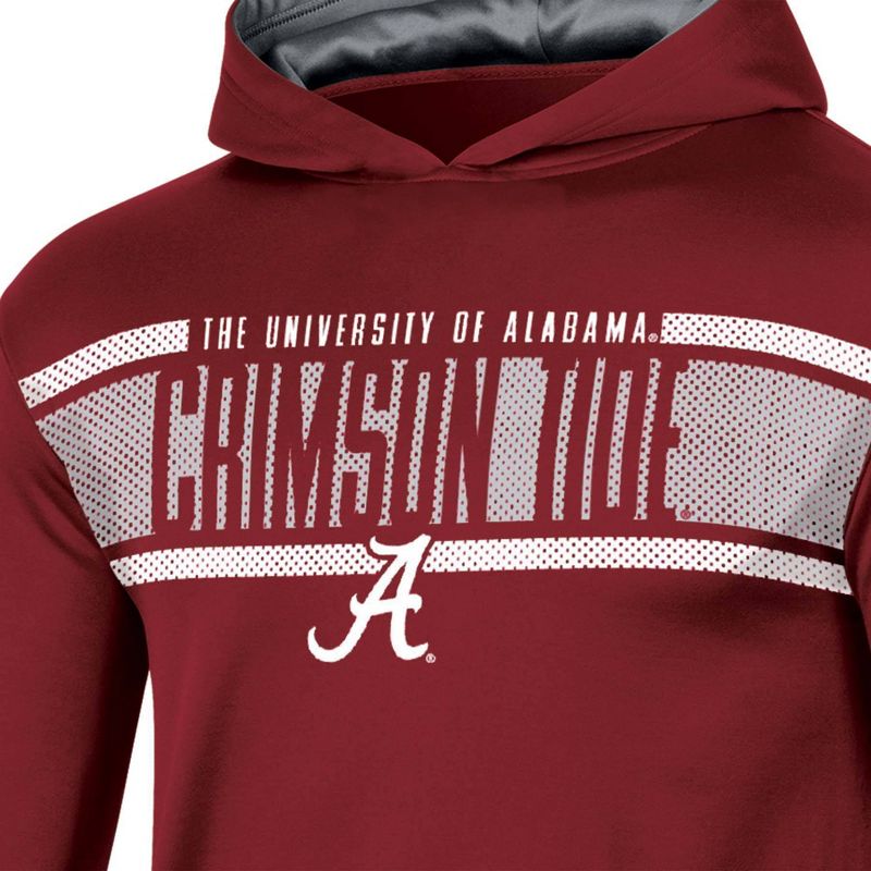 NCAA Alabama Crimson Tide Boys&#39; Poly Hooded Sweatshirt, 3 of 4