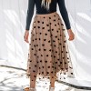 Women's Heart Print Mesh Tulle Midi Skirt - Cupshe - 4 of 4