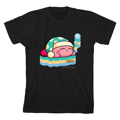 Kirby Sleep Ability Boy’s Black Crew Neck Short Sleeve T-shirt - image 1 of 3