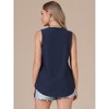 INSPIRE CHIC Women's Summer Eyelet Embroidery Sleeveless V Neck Loose Fit Casual Work Blouses - 3 of 4