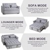 NicBex 3-in-1 Convertible Sleeper Sofa Bed with Adjustable Backrest,Pull-Out Couch Bed with Pockets,Velvet Loveseat Sofa for Living Room - 4 of 4