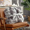 Cozy Bliss Faux Fur Throw Blankets, Plush Fuzzy Soft Thick Bubble Blanket for Sofa, Bedroom, Living Room - 4 of 4