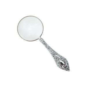 Unique Bargains Magnifying Handheld Magnifier with Decorative Handle 10X Magnification ABS Metal 4.5cm 1 Pc - 1 of 4