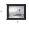 HomeRoots Lighthouse at Sunset Black Framed Print Wall Art - 3 of 4