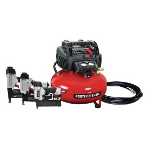 Porter-Cable PCFP3KIT 3-Piece Nailer and 0.8 HP 6 Gallon Oil-Free Pancake Air Compressor Combo Kit - 1 of 4