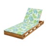 VisioGear Lounge Chaise Set with Headrest and Leaf Coconut & 2 Inch Thick Lounge Cushions for Poolside, Patio, Green Leaf&Teak, 79"*28.75"*34" - 2 of 4