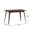 NicBex Mid-Century Modern Dining Table,Kitchen Table with Rubberwood Frame & Faux Wood Top,Rectangular Table for Kitchen,Dining Room,Living Room - 2 of 4