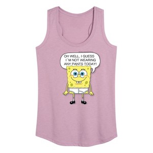 Women's - SpongeBob SquarePants - No Pants Graphic Racerback Tank - 1 of 4