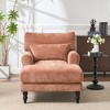 GDFStudio Adela Modern 51.6" Velvet Upholstered Chaise Lounge with Waist Pillow - 2 of 4