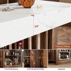 GustoWave 63" Bar Table with 2 Storage Shelves, Counter Height Pub Table for Kitchen, Dining Room, Bistro or Living Area - 4 of 4