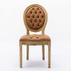 CAVINAS French Style Dining Chairs Set of 2, PU Leather Dining Room Chairs with Button Tufting and Solid Wood Legs - 4 of 4
