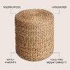 JONATHAN Y Zoey Modern Coastal Hand-Woven Hyacinth Stool - 3 of 4