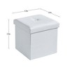 VECELO Folding Storage Ottoman Bench, Versatile Shoestool & Footstool, Bedroom Bench with Storage, Holds up to 660 lb - 3 of 4