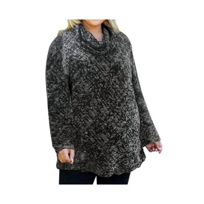 Women's Cowl Long Sleeve Tunic - Plus - On The Plus Side