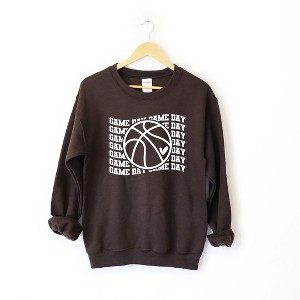 Simply Sage Market Women's Graphic Sweatshirt Basketball Game Day Stacked - 1 of 3
