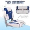Garvee 2 Pack Boat Seats Low Back, Folding Fishing Boat Chair with Thickened Sponge Padding and Hinge for Sightseeing Boat, Speedboat, Canoe - 2 of 4