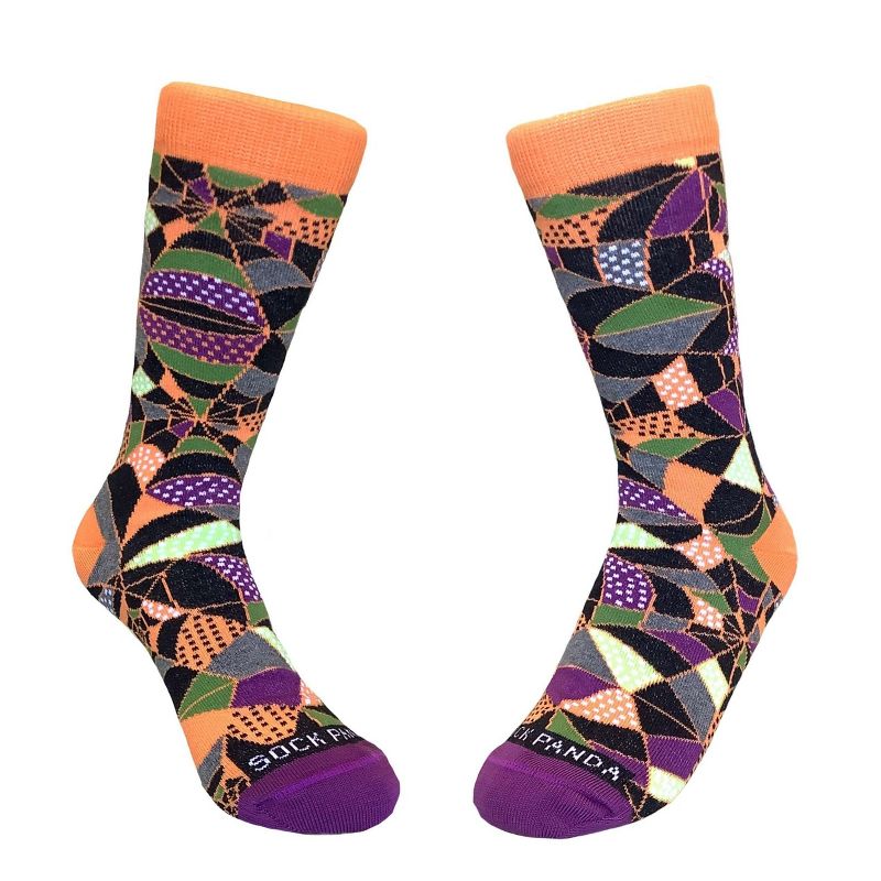 Colorful Spiderweb Pattern Socks (Tween Sizes, Small) from the Sock Panda, 1 of 6
