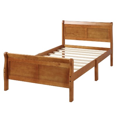 NicBex Queen/Full/Twin Size Wood Platform Bed with Headboard for Adults/Boys/Girls